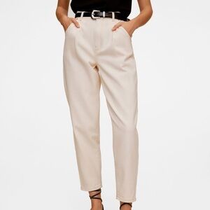 Mango MNG Regina Slouchy Denim Off-White Jeans Ankle Length Size 2 USA